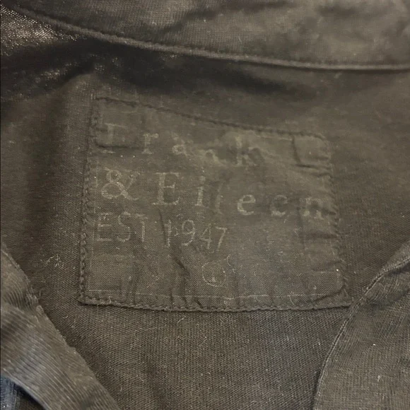 Frank & Eileen Patrick Henley Popover Heritage Jersey Cotton Top in black - Picture 9 of 16